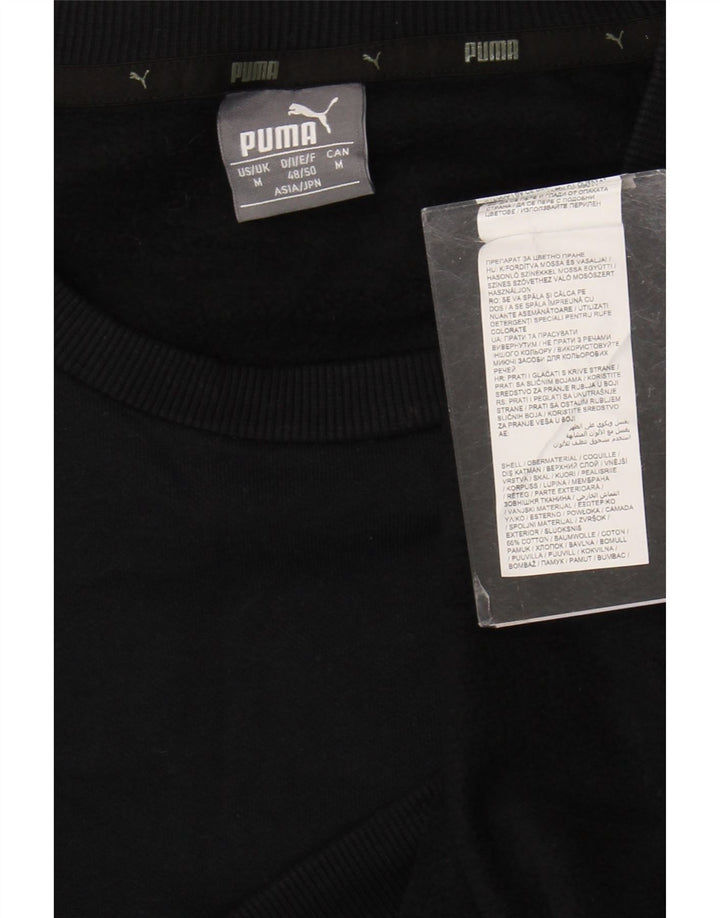 Puma Mens Sweatshirt Jumper Medium Black Cotton