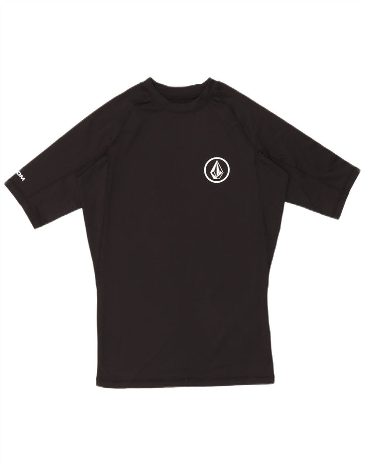 Volcom Mens T-Shirt Top Large Black Polyester