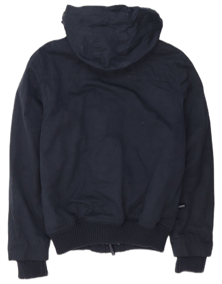 Superdry Mens Windbomber Hooded Windbreaker Jacket UK 36 Small Navy Blue