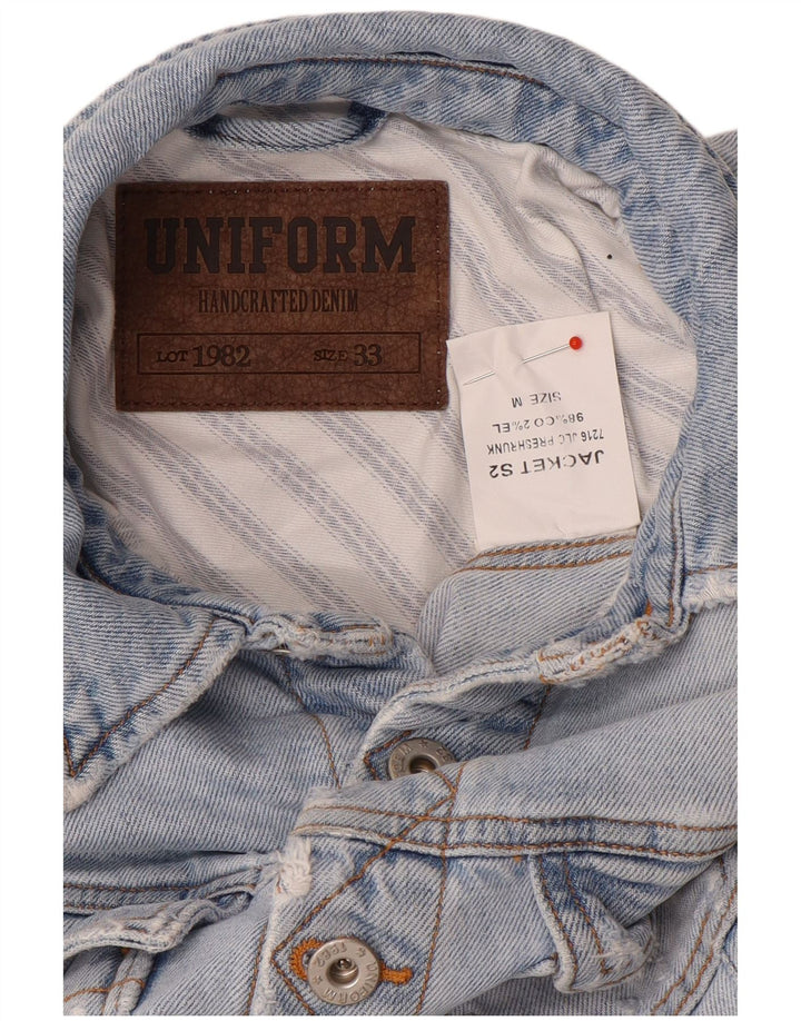 Uniform Mens Denim Jacket UK 38 Medium Blue Cotton