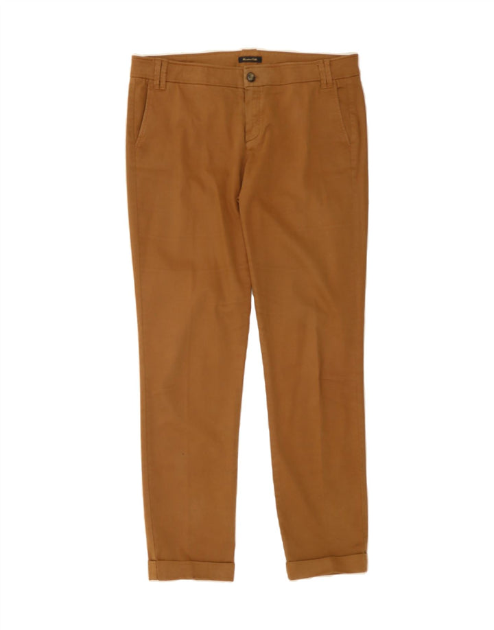 MASSIMO DUTTI Womens Slim Chino Trousers US 8 Medium W30 L29 Brown Cotton Vintage Massimo Dutti and Second-Hand Massimo Dutti from Messina Hembry 