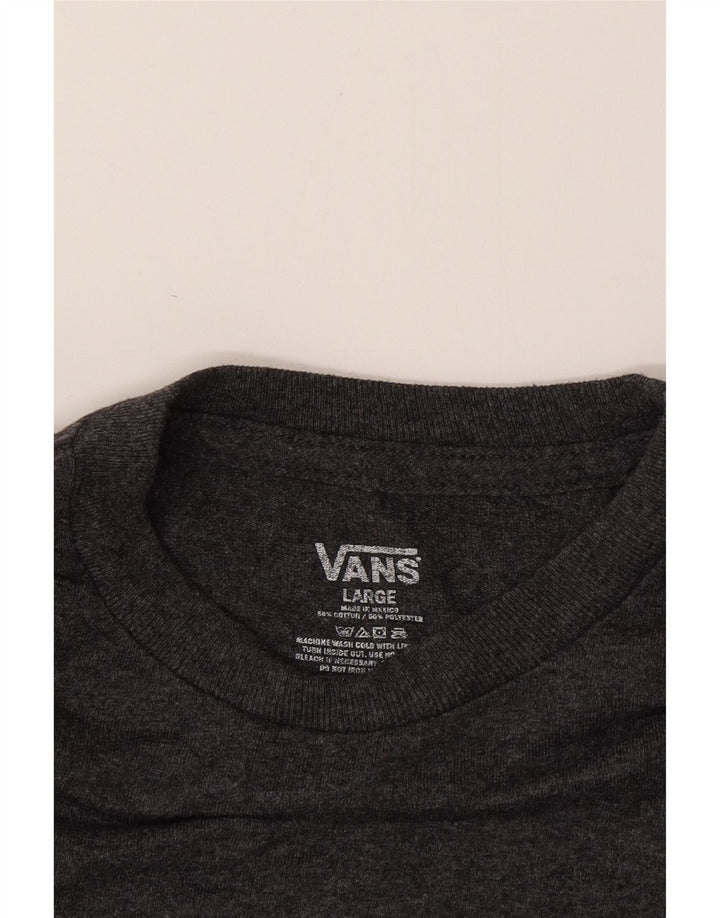 VANS Boys Graphic T-Shirt Top 12-13 Years Large Grey Cotton
