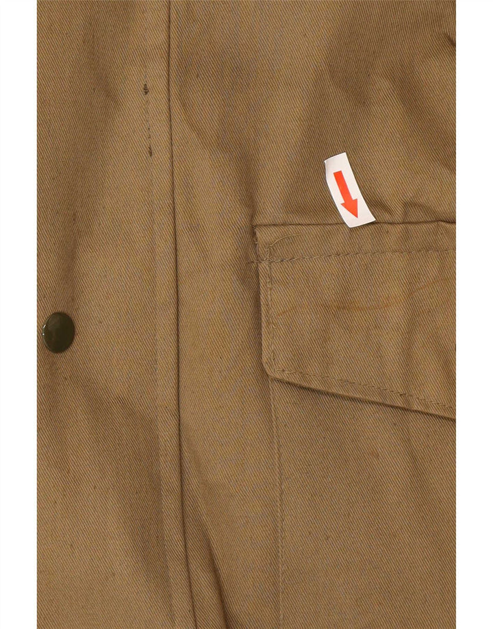 Vintage Mens Hooded Windbreaker Coat IT 56 3XL Khaki