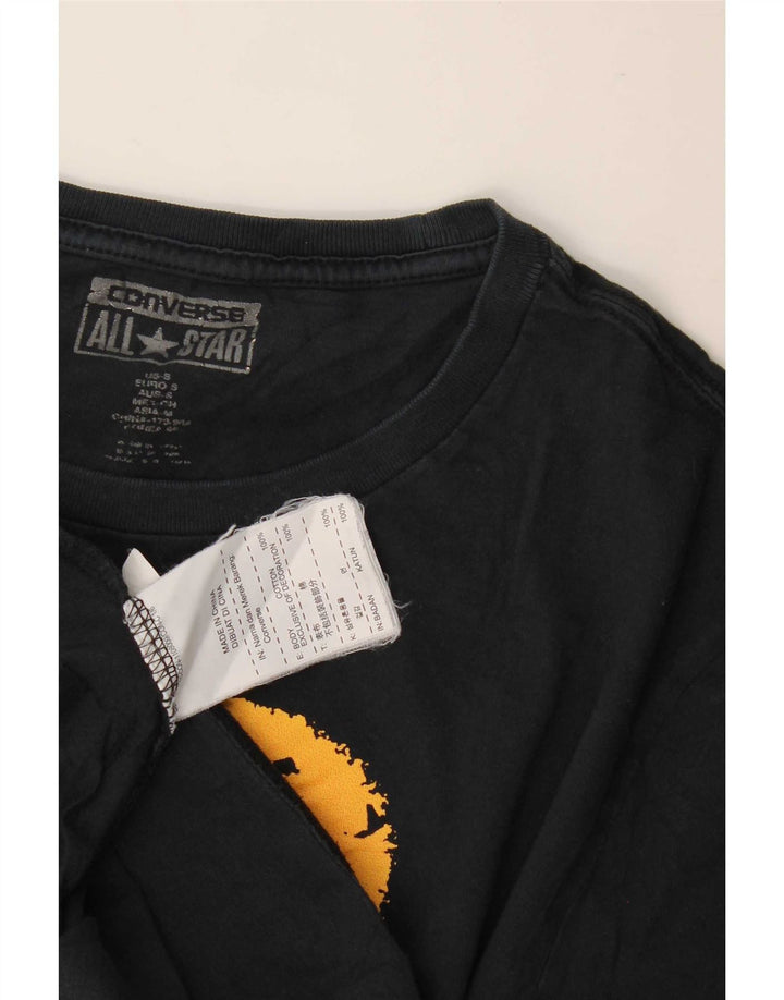 Converse Womens Graphic T-Shirt Top UK 10 Small Black