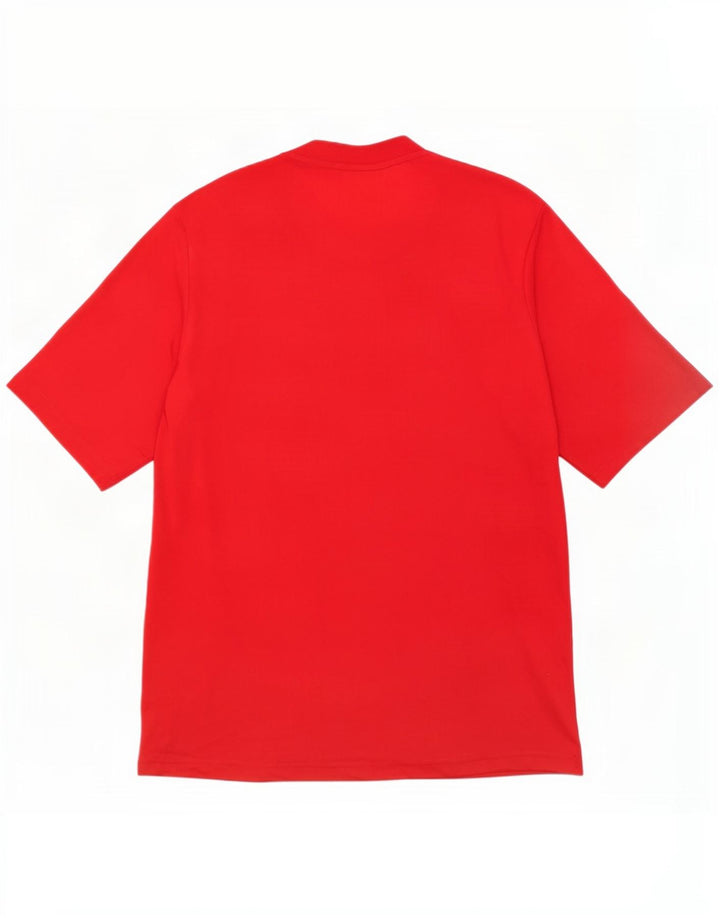 Adidas Mens Climalite T-Shirt Top Medium Red Polyester
