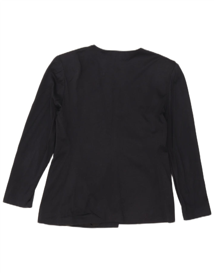Luisa Spagnoli Womens Double Breasted Blazer Jacket IT 48 XL Navy Blue