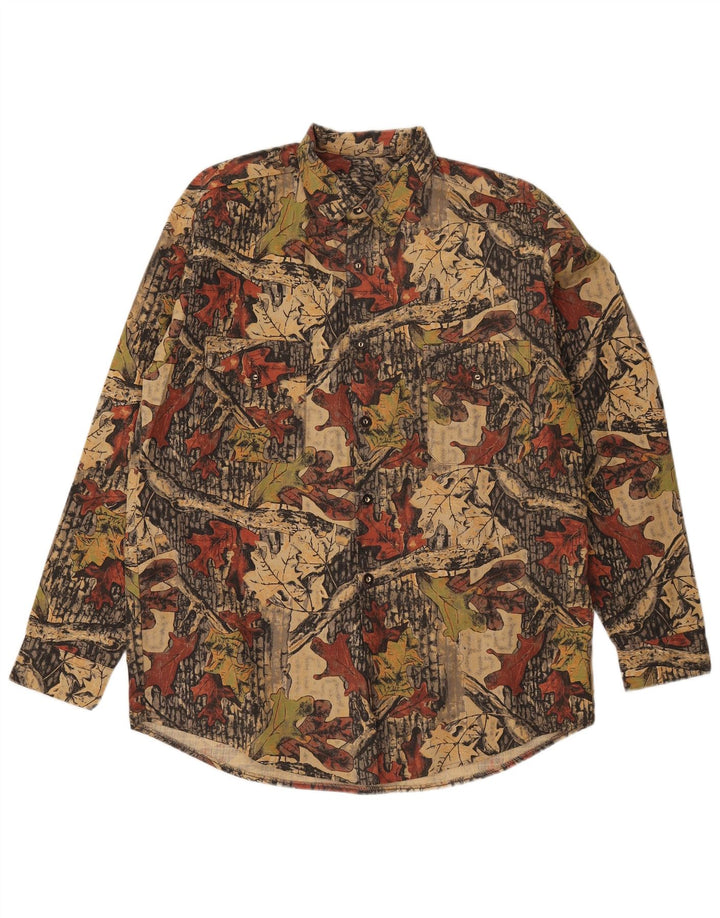 Vintage Mens Hunting Shirt Large Multicoloured Camouflage