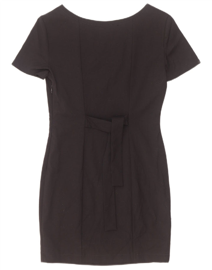 Stefanel Womens Sheath Dress IT 42 Medium Black New Wool