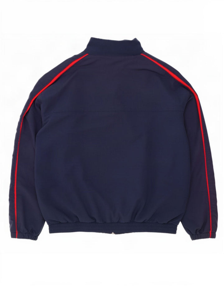 Umbro Mens Tracksuit Top Jacket Large Navy Blue Colourblock Polyester