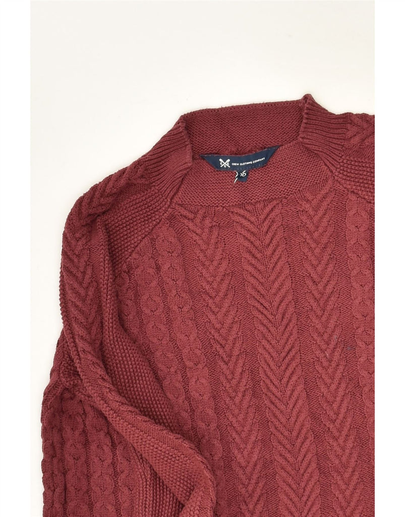 CREW CLOTHING Womens Turtle Neck Jumper Sweater UK 10 Small Red Cotton | Vintage Crew Clothing | Thrift | Second-Hand Crew Clothing | Used Clothing | Messina Hembry 