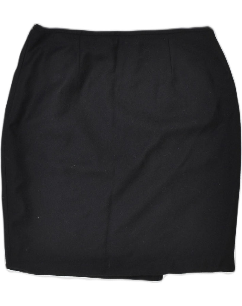 VINTAGE Womens High Waist Pencil Skirt IT 46 Large W30 Black Wool | Vintage Vintage | Thrift | Second-Hand Vintage | Used Clothing | Messina Hembry 