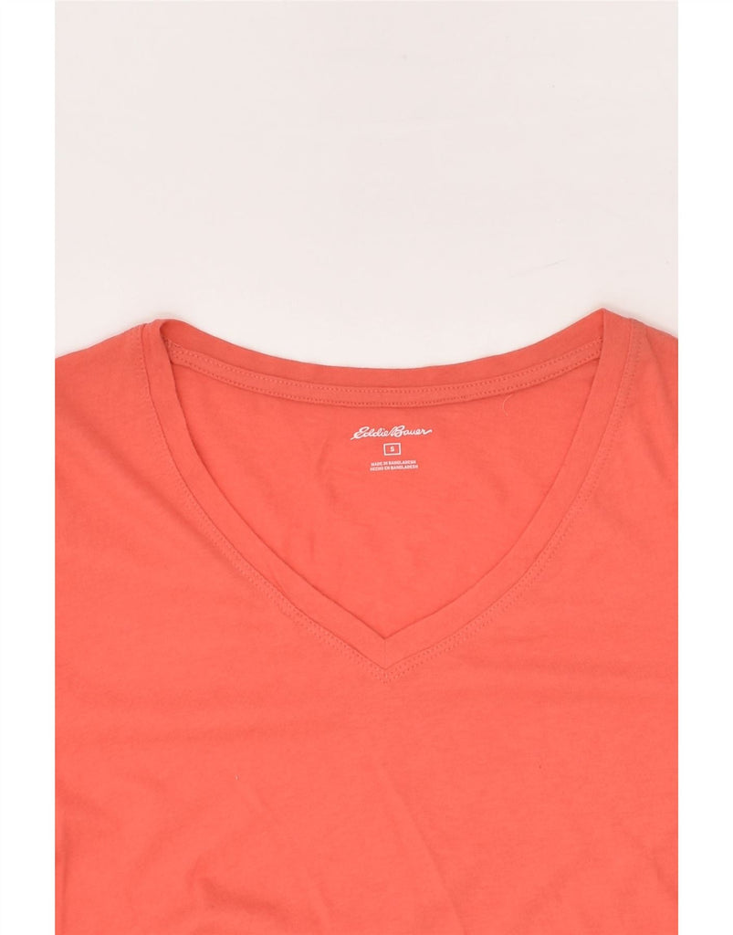 EDDIE BAUER Womens T-Shirt Top UK 10 Small Orange Cotton | Vintage Eddie Bauer | Thrift | Second-Hand Eddie Bauer | Used Clothing | Messina Hembry 