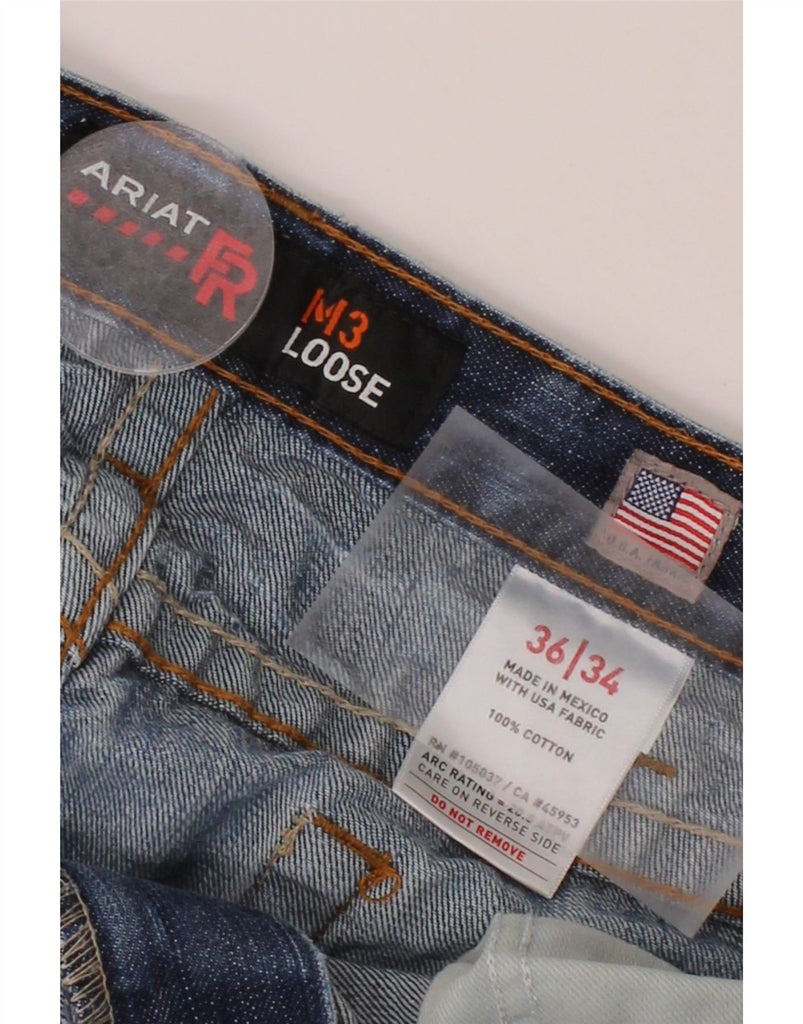 ARIAT Mens loose Loose Fit Straight Jeans W36 L34 Blue Cotton Vintage Ariat and Second-Hand Ariat from Messina Hembry 