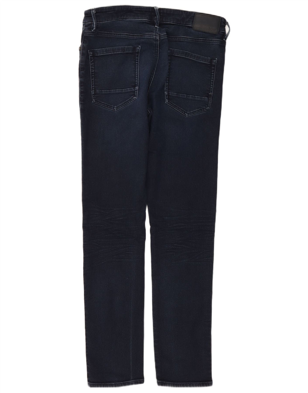 HUGO BOSS Mens Charleston Skinny Jeans W36 L34 Navy Blue Cotton