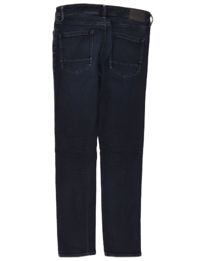 HUGO BOSS Mens Charleston Skinny Jeans W36 L34 Navy Blue Cotton