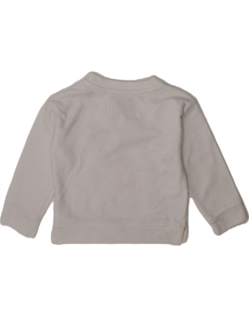 GUESS Baby Girls Graphic Sweatshirt Jumper 9-12 Months White Vintage Guess and Second-Hand Guess from Messina Hembry 