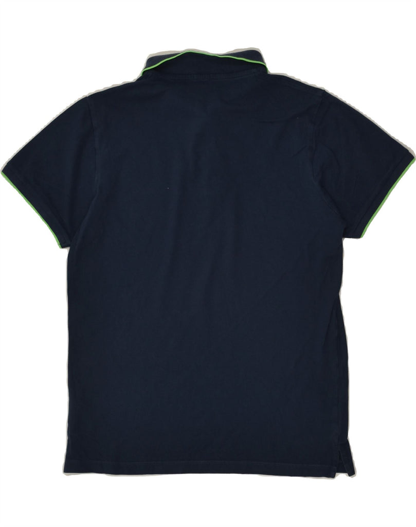 LIU JO Mens Slim Fit Polo Shirt Large Navy Blue Cotton Vintage Liu Jo and Second-Hand Liu Jo from Messina Hembry 