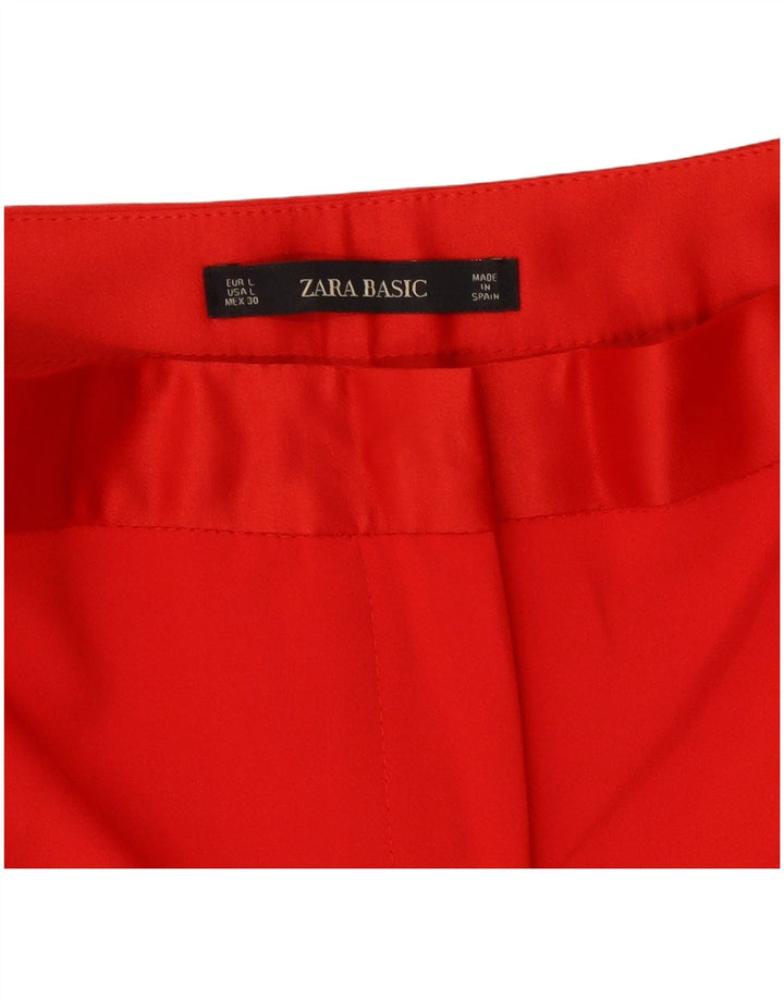 Zara Womens Slim Suit Trousers Large W32 L27 Red
