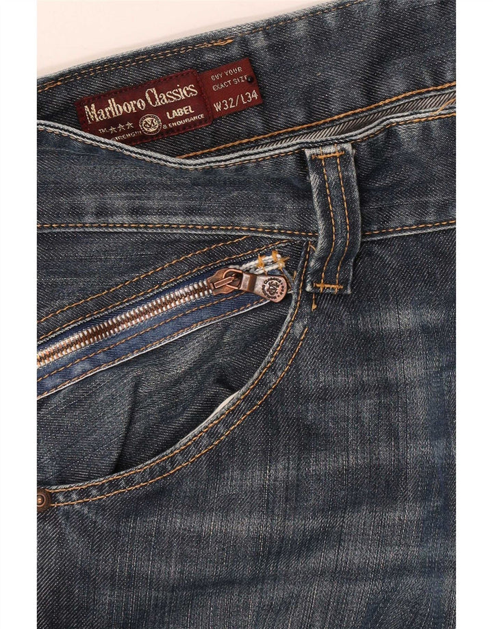 Marlboro Classics Mens Straight Jeans W32 L28 Blue Cotton