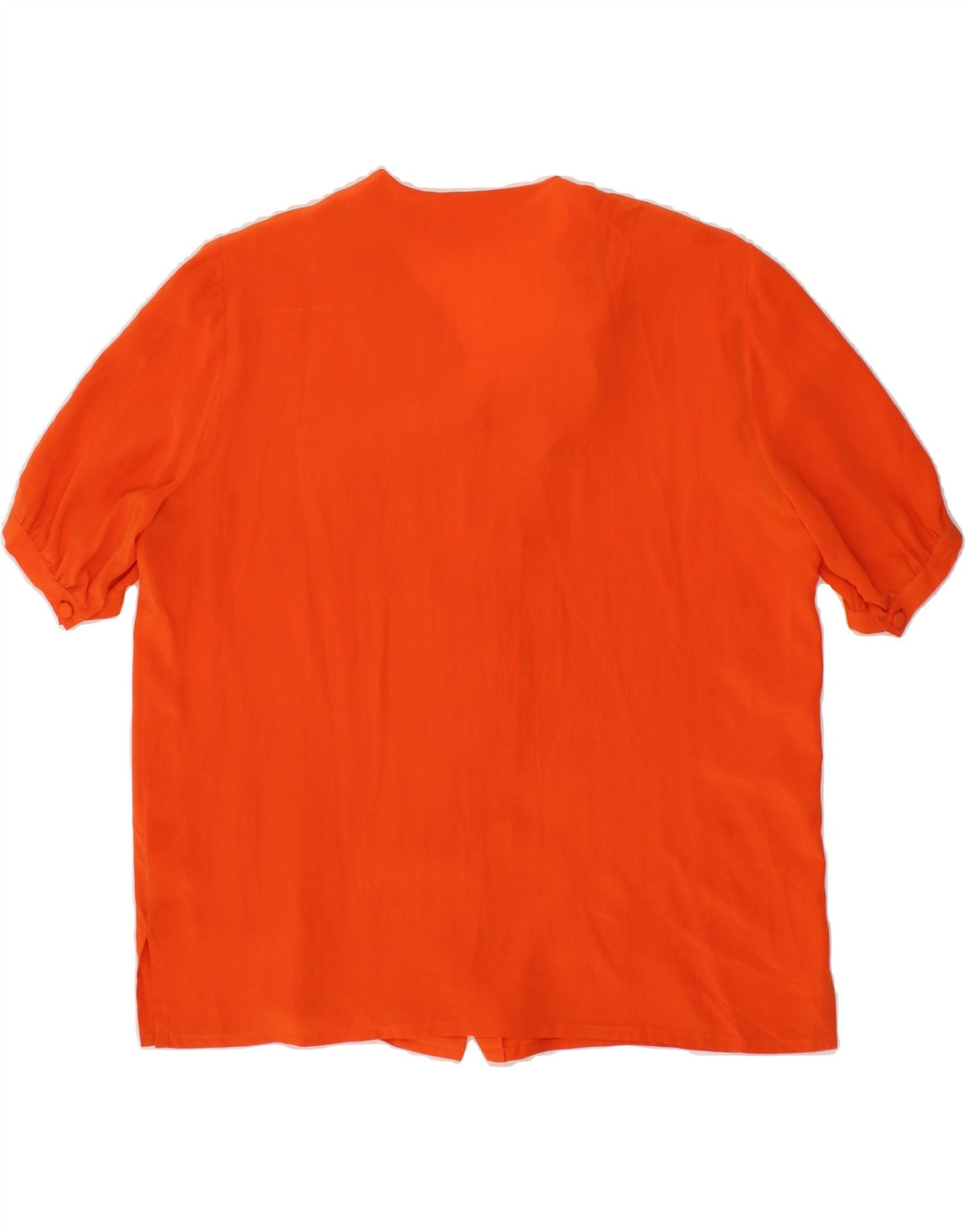 VINTAGE Womens Short Sleeve Shirt Blouse EU 38 Medium Orange Silk Vintage Vintage and Second-Hand Vintage from Messina Hembry 