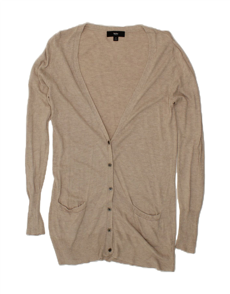 MOSSIMO Womens Longline Cardigan Sweater UK 10 Small Beige Nylon Vintage Mossimo and Second-Hand Mossimo from Messina Hembry 