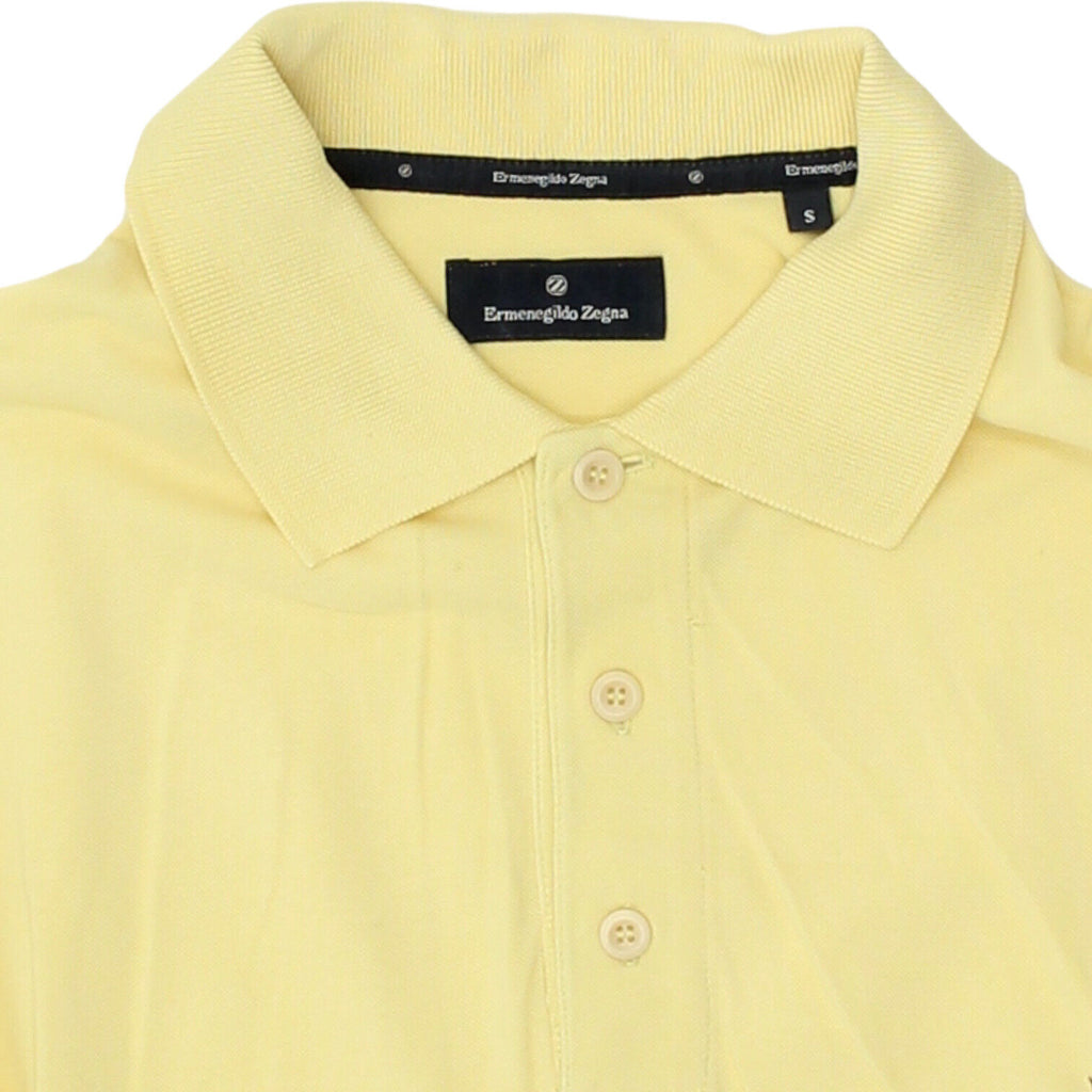 Ermenegildo Zegna Mens Yellow Polo Shirt | Vintage High End Casual Designer VTG | Vintage Messina Hembry | Thrift | Second-Hand Messina Hembry | Used Clothing | Messina Hembry 