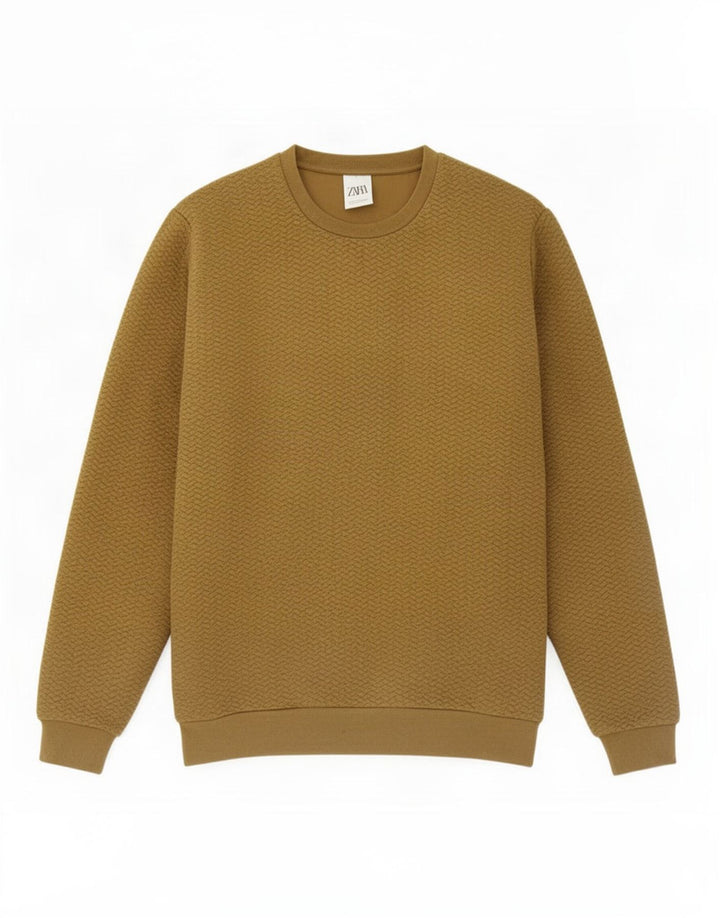 Zara Mens Sweatshirt Jumper Small Khaki
