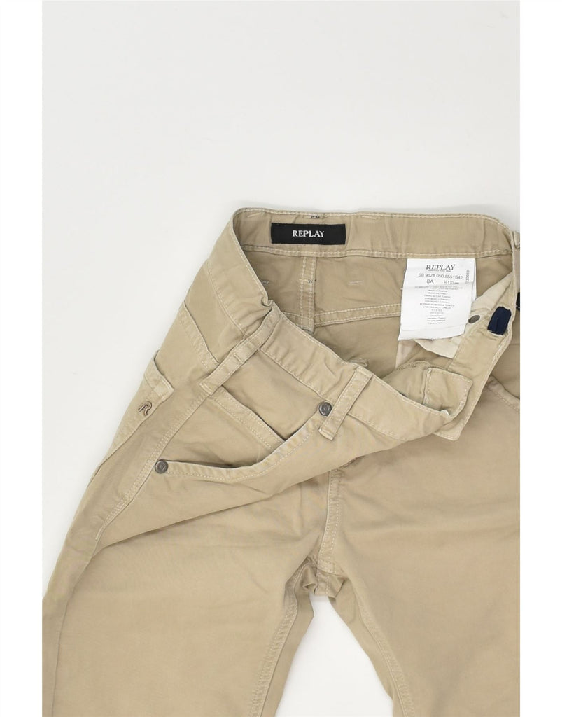 REPLAY Boys Bermuda Shorts 7-8 Years W24 Beige Cotton | Vintage Replay | Thrift | Second-Hand Replay | Used Clothing | Messina Hembry 