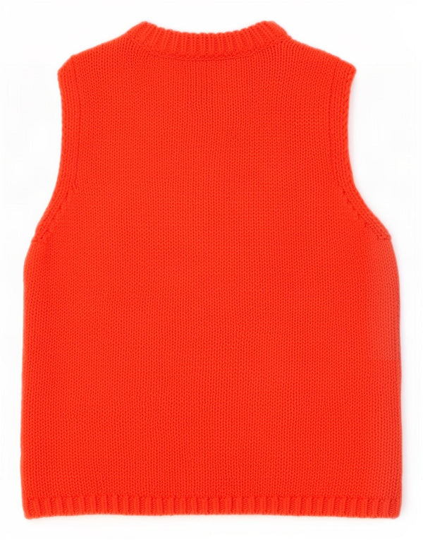 Zara Womens Crop Vest Tank Top UK 8 Small Red Cotton