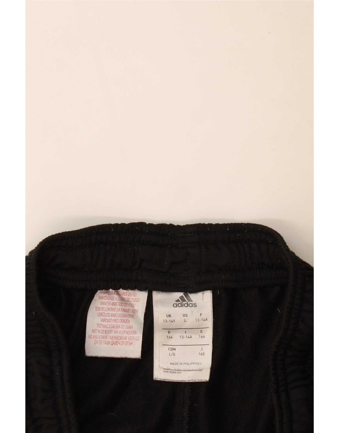 Adidas Boys Tracksuit Trousers 13-14 Years Black Polyester