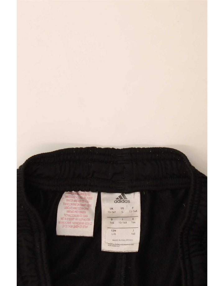 Adidas Boys Tracksuit Trousers 13-14 Years Black Polyester