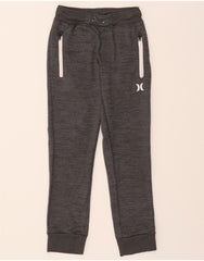 HURLEY Boys Tracksuit Trousers Joggers 8-9 Years Small Grey Polyester