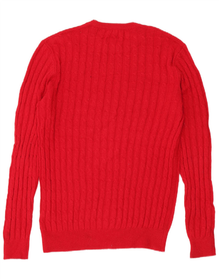 Jack Wills Mens Crew Neck Jumper Sweater Small Red Wool