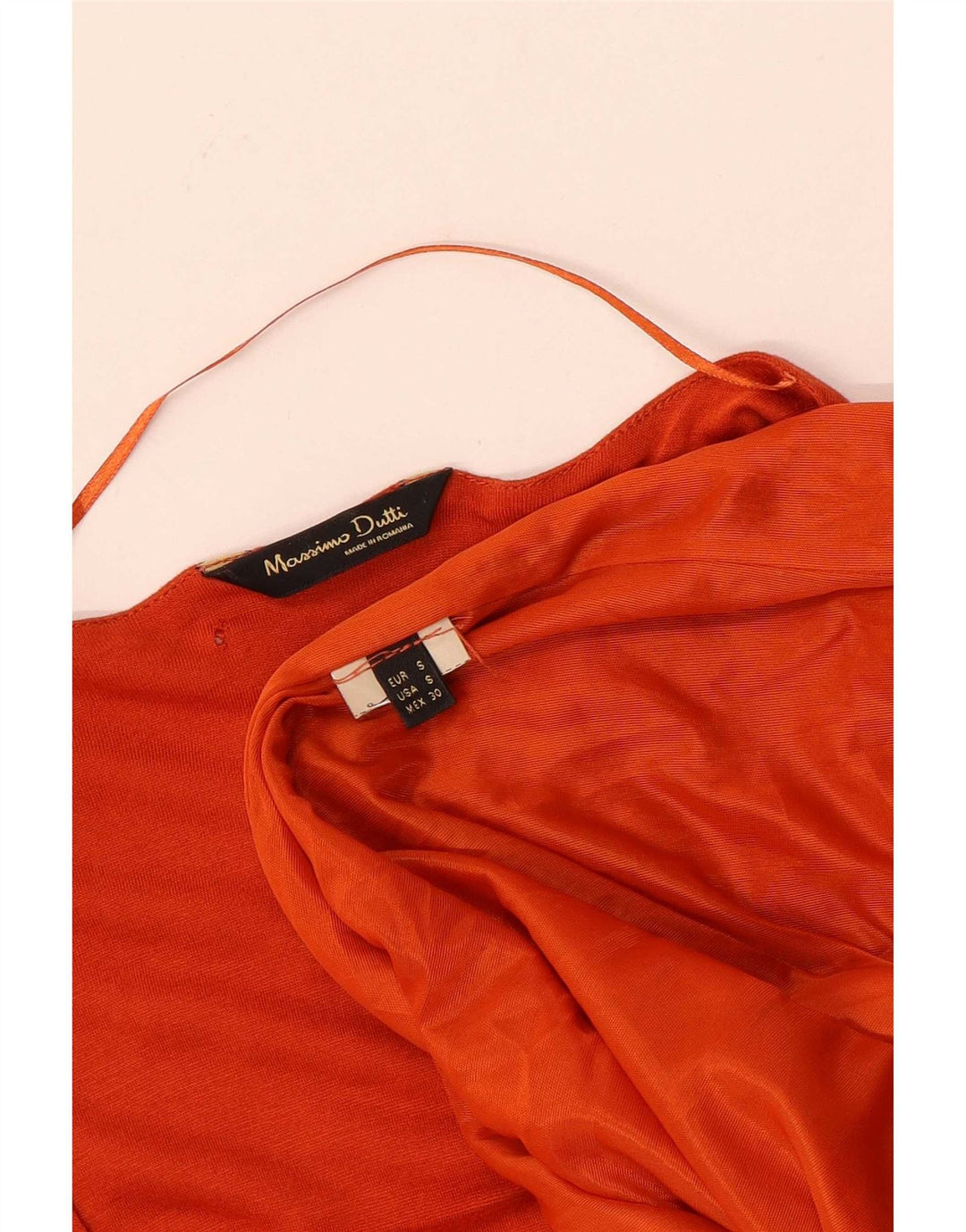 Massimo Dutti Womens Basic Dress UK 10 Small Orange