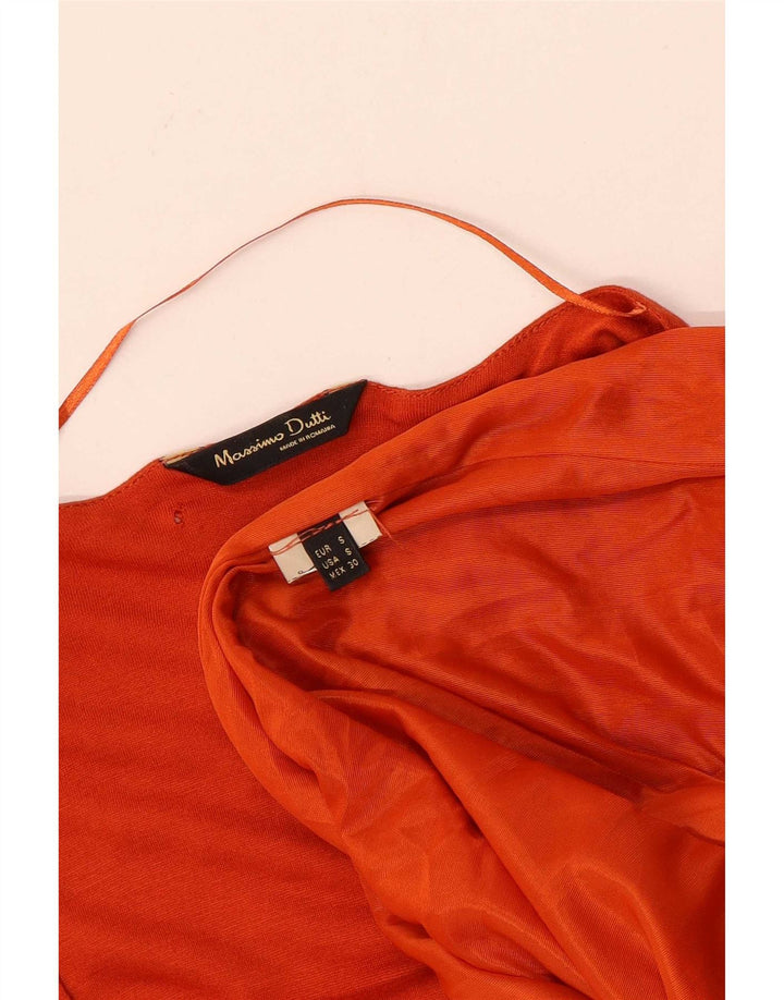 Massimo Dutti Womens Basic Dress UK 10 Small Orange