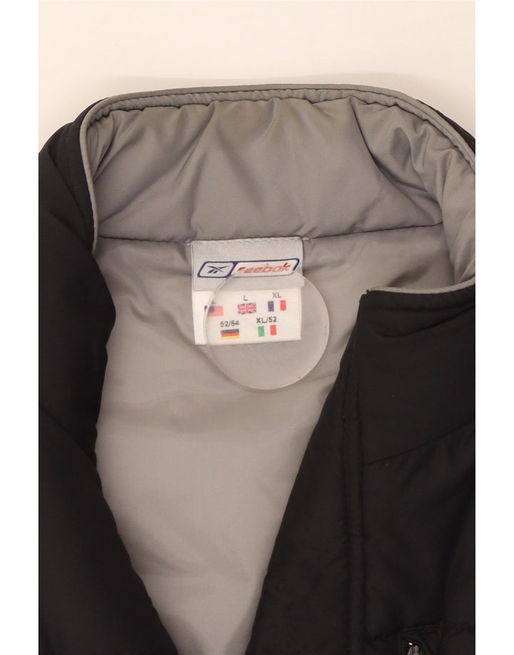 REEBOK Mens Padded Gilet UK 40 Large Black Polyester