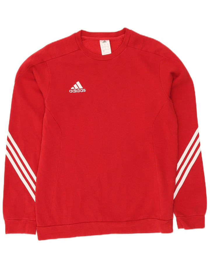 ADIDAS Mens Sweatshirt Jumper Medium Red Cotton