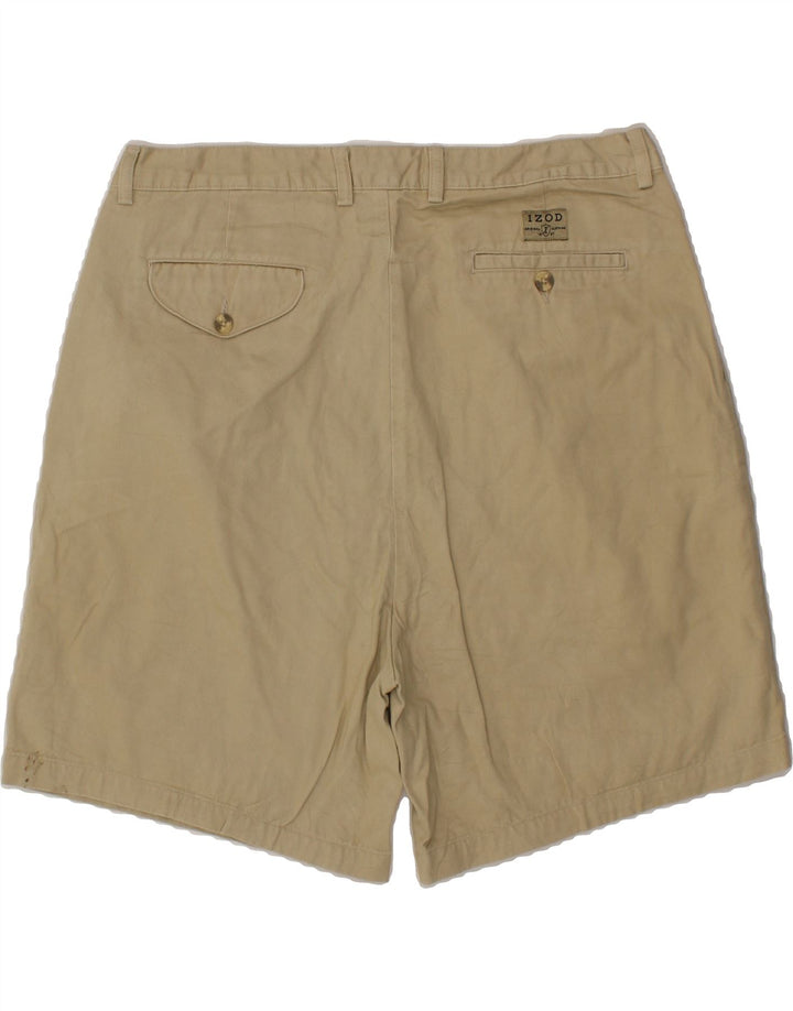 IZOD Mens Chino Shorts W38 XL Beige Cotton Vintage Izod and Second-Hand Izod from Messina Hembry 