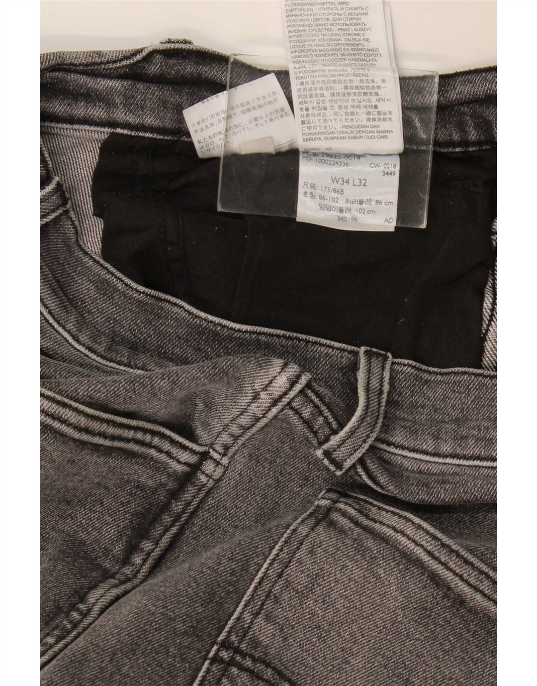 Levi's Mens Slim Jeans W34 L32 Grey Cotton