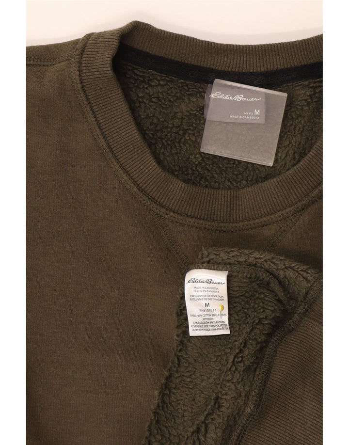 Eddie Bauer Mens Sweatshirt Jumper Medium Khaki Cotton
