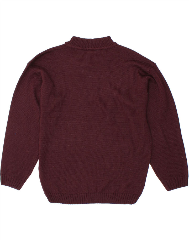 VINTAGE Womens Turtle Neck Jumper Sweater EU 40/42 Medium Maroon Vintage Vintage and Second-Hand Vintage from Messina Hembry 