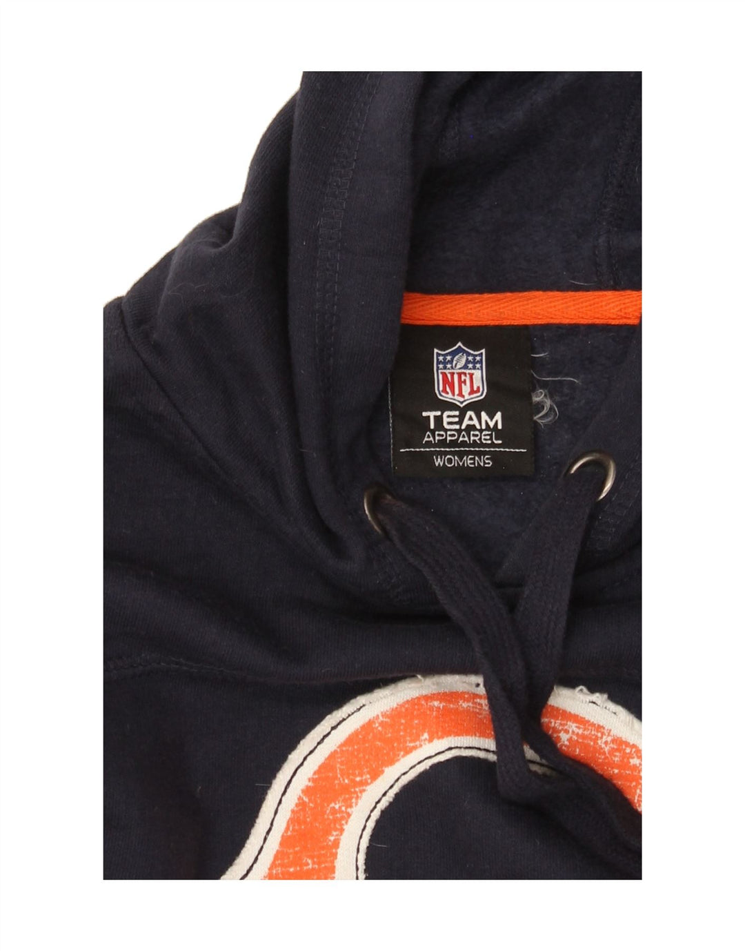 NFL Womens Hoodie Jumper UK 16 Large Navy Blue Vintage NFL and Second-Hand NFL from Messina Hembry 