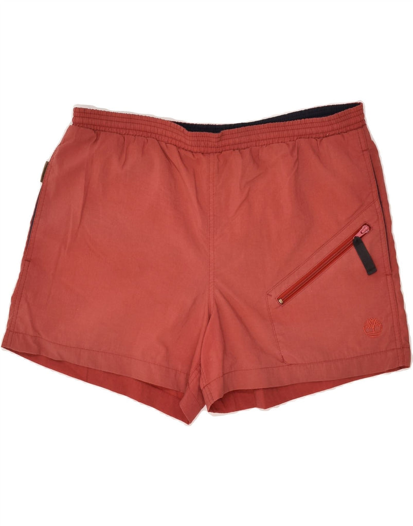 TIMBERLAND Mens Sport Shorts Medium Red Nylon | Vintage Timberland | Thrift | Second-Hand Timberland | Used Clothing | Messina Hembry 