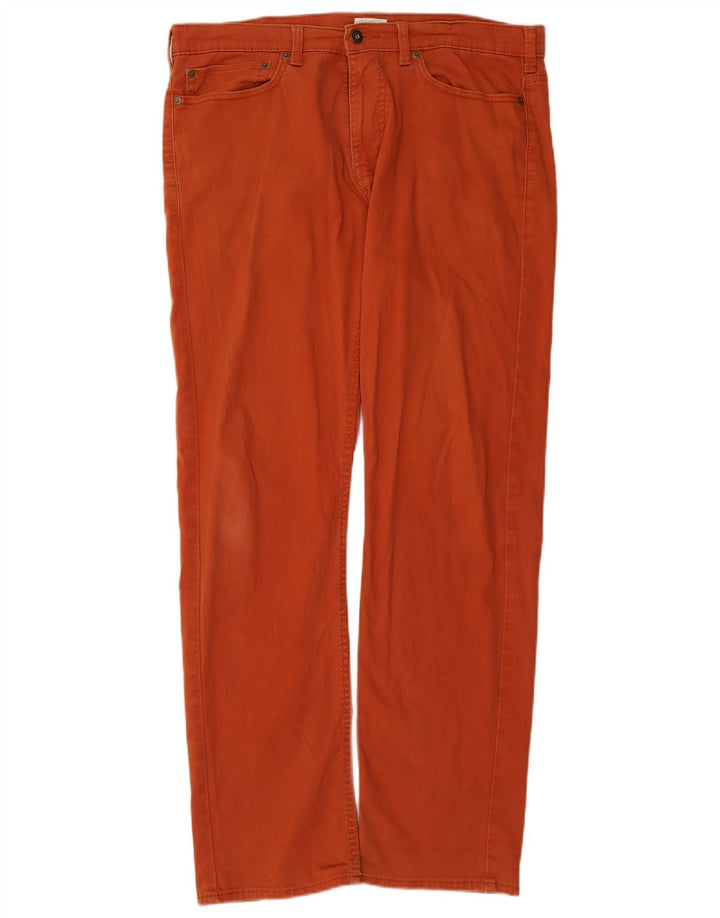 DOCKERS Mens Straight Casual Trousers W32 L32 Maroon Cotton