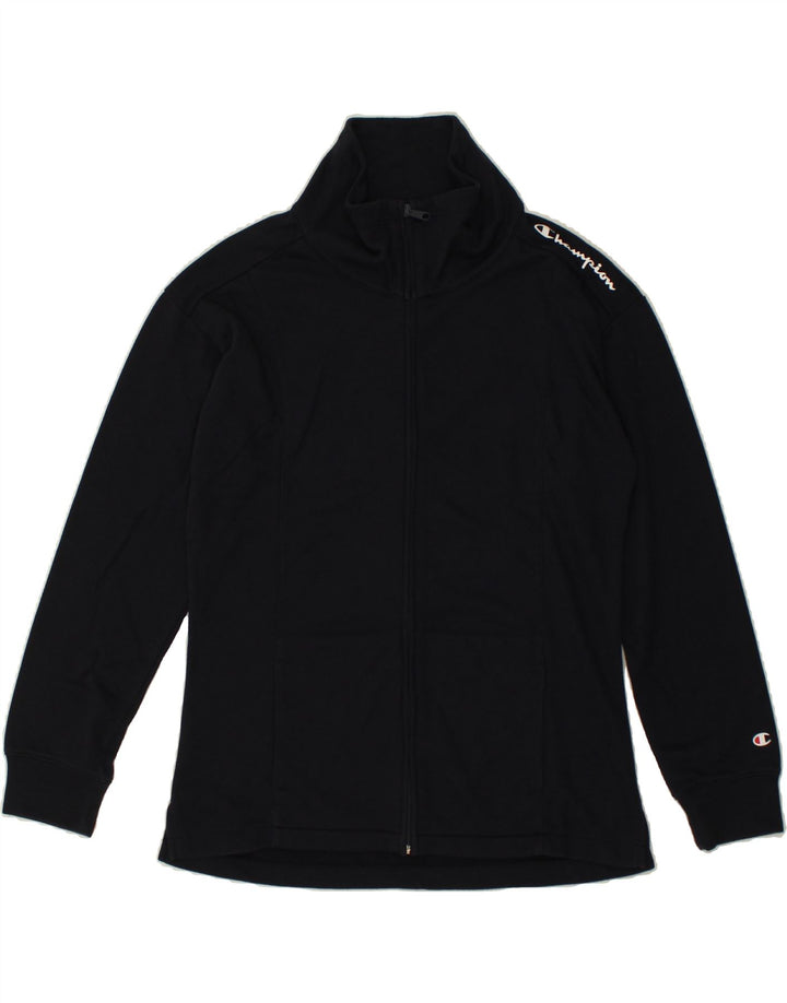 CHAMPION Womens Graphic Tracksuit Top Jacket UK 20 2XL Navy Blue Vintage Champion and Second-Hand Champion from Messina Hembry 