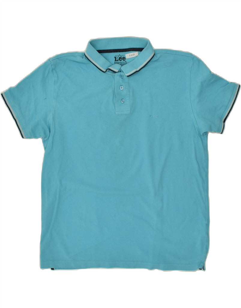 LEE Boys Polo Shirt 14-15 Years 2XL Blue Cotton | Vintage Lee | Thrift | Second-Hand Lee | Used Clothing | Messina Hembry 