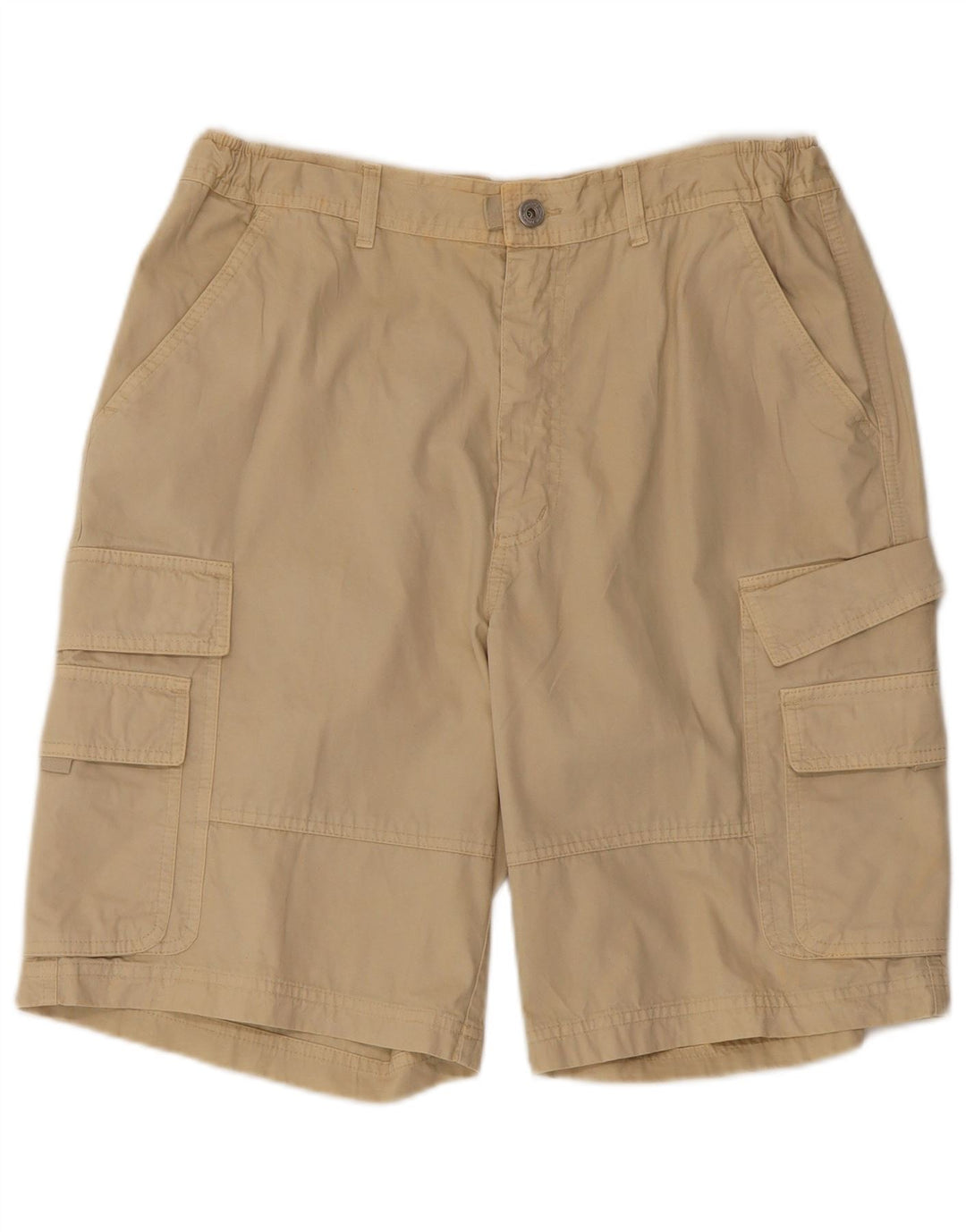 Champion Mens Cargo Shorts Large W34 Beige Cotton