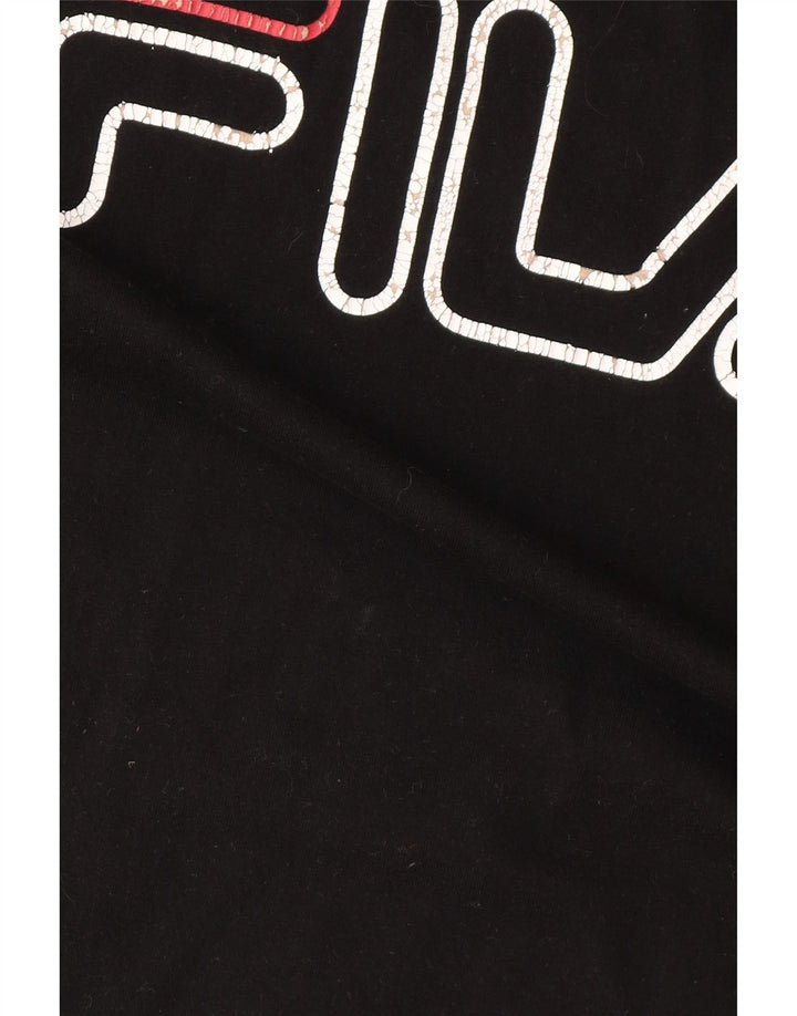 FILA Mens Graphic T-Shirt Top XL Black Cotton Vintage Fila and Second-Hand Fila from Messina Hembry 