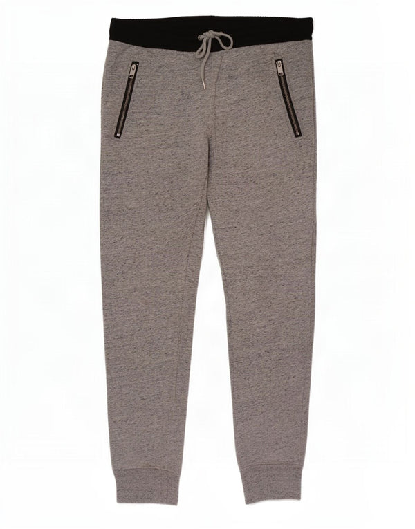 Diesel Mens Tracksuit Trousers Joggers Large Grey Colourblock Cotton
