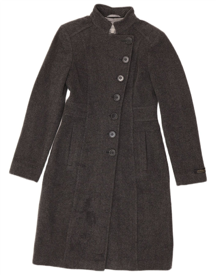 MARKS & SPENCER Womens Overcoat UK 8 Small Grey Wool